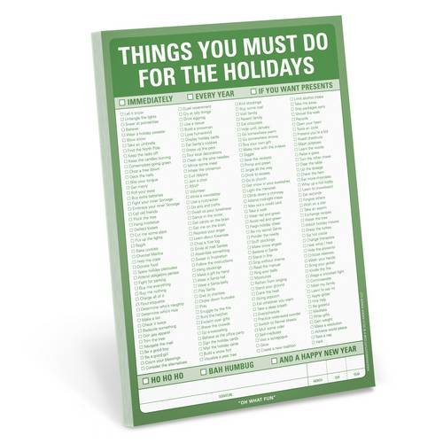 Things You Must Do for the Holidays Pad | Knock Knock