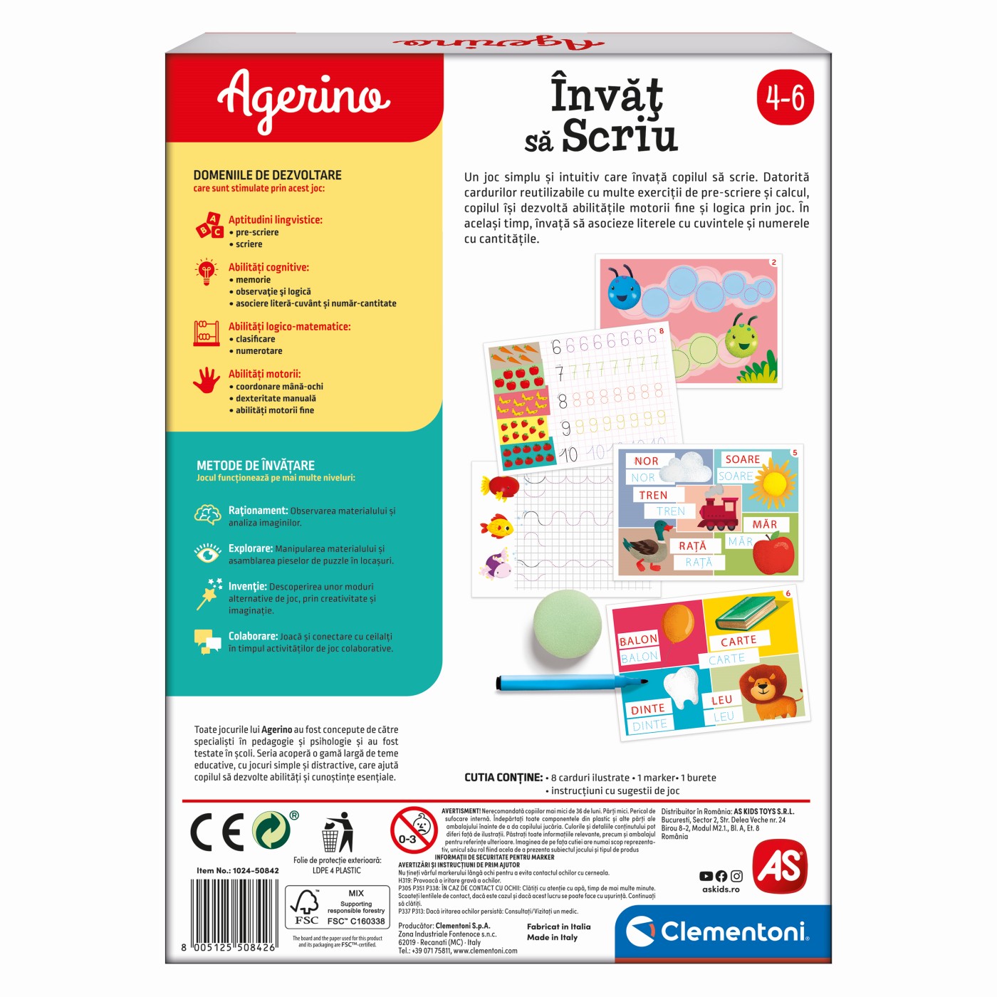 Joc educativ - Agerino - Invat sa scriu | Clementoni - 5 | YEO