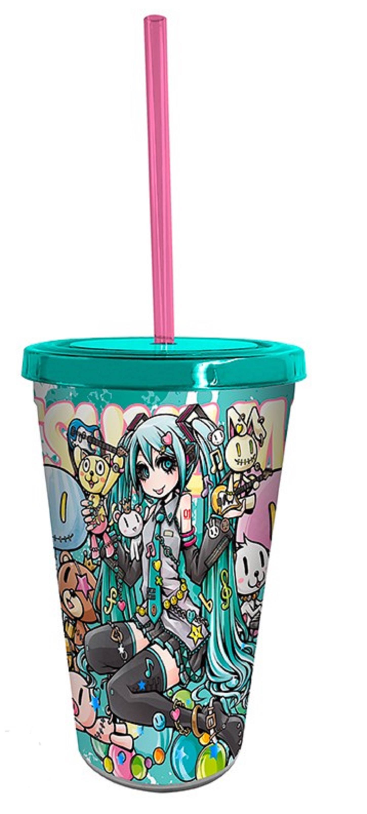 Pahar cu pai - Hatsune Miku - 470 ml