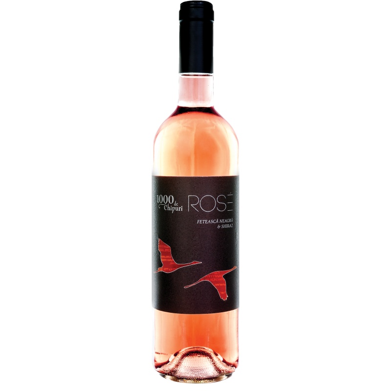 Vin rose - 1000 de Chipuri, Feteasca Neagra - Merlot, 2017, sec |
