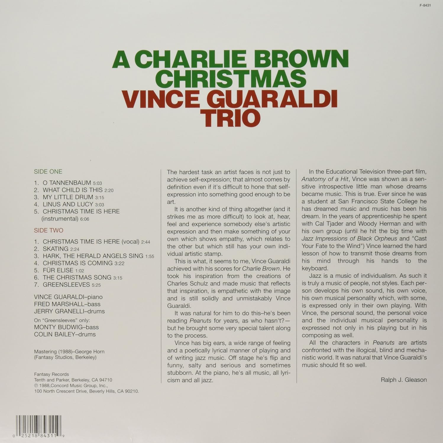 A Charlie Brown Christmas (Green Vinyl) | Vince Guaraldi Trio - 1 | YEO