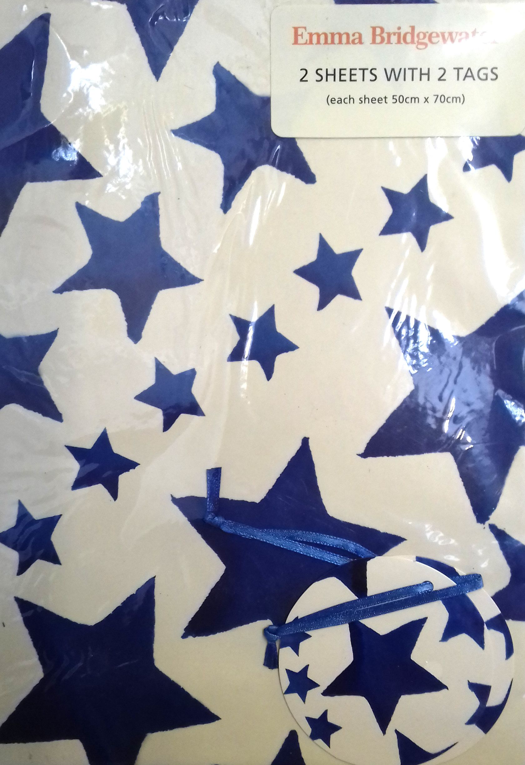 Hartie de impachetat - Navy Star | Swan Mill Paper