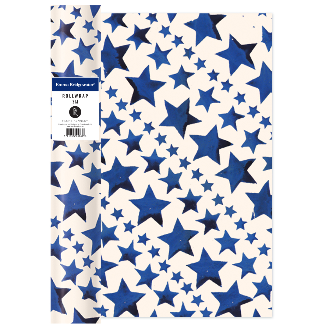 Hartie de impachetat - Roll - Emma Bridgewater -  Dark Blue Starry Skies | Penny Kennedy