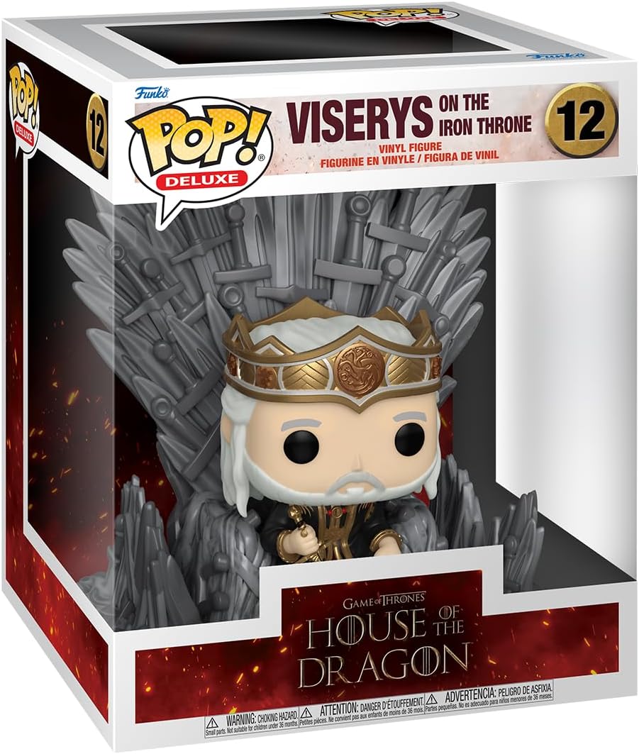 Figurina - Pop! Deluxe - House of the Dragon - Viserys on the Iron Throne | Funko