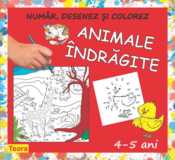 Numar, desenez si colorez – Animale indragite | Diana Rotaru carturesti.ro imagine 2022