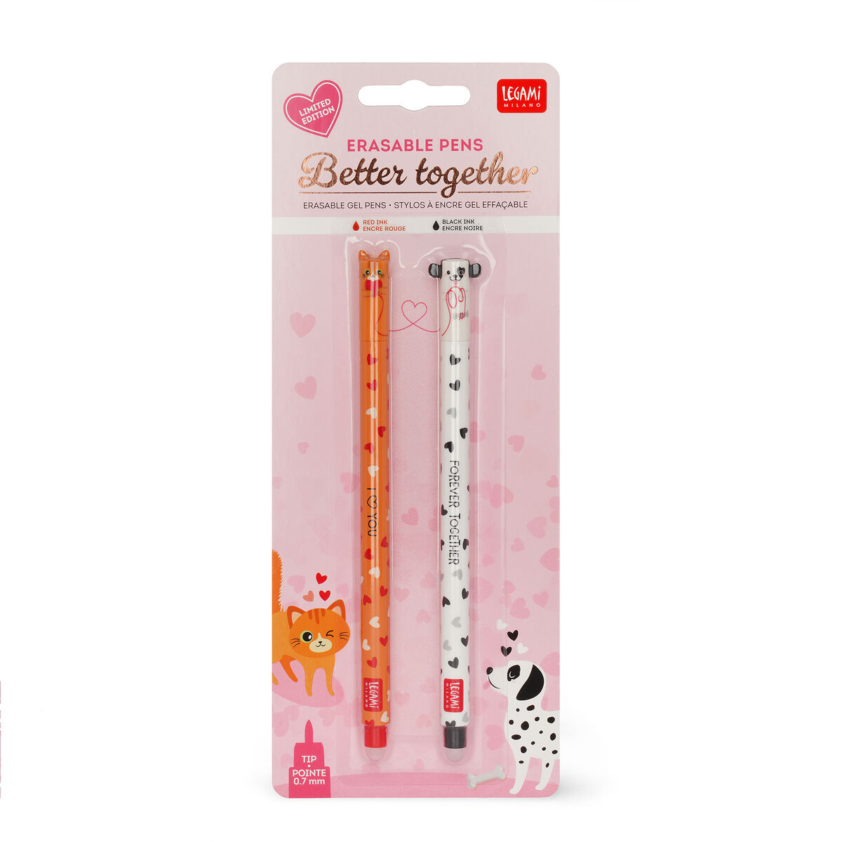 Set 2 pixuri - Erasable Pen - Kitty and Dog | Legami