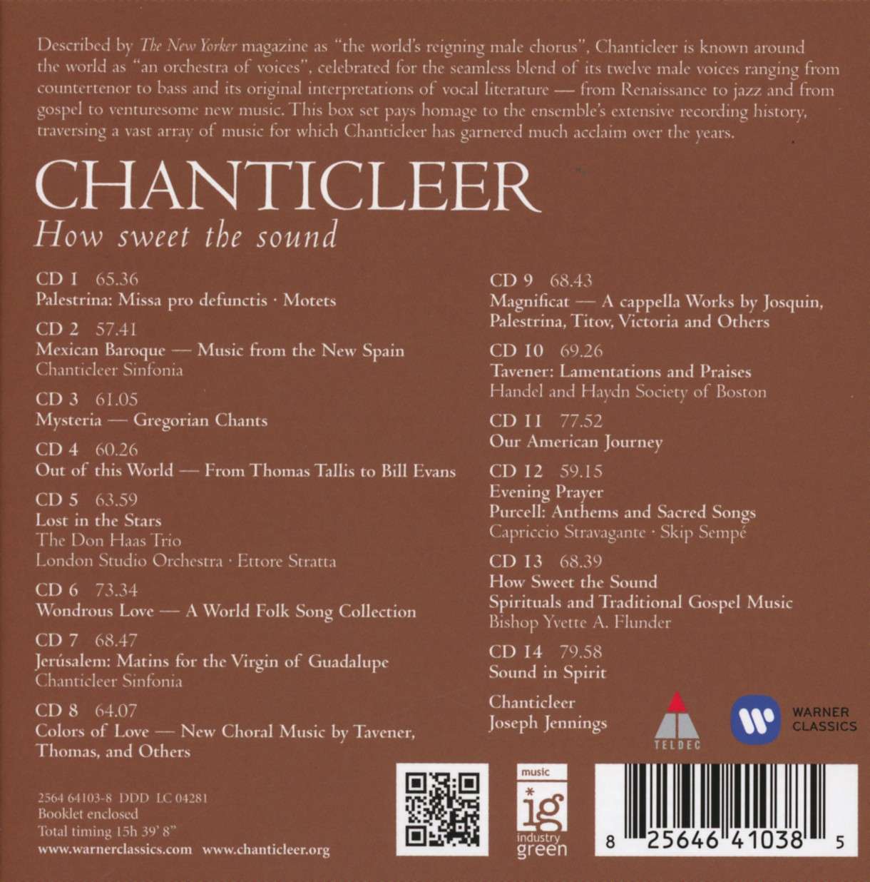 How Sweet the Sound (14CDs Box Set) | Chanticleer