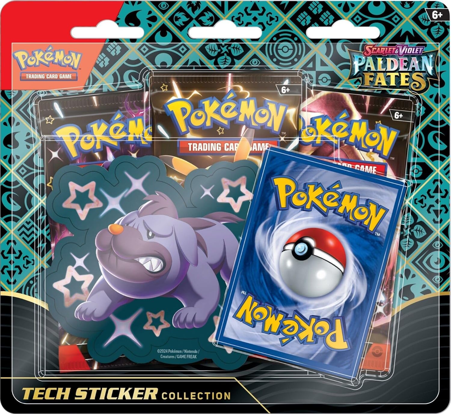 Pokemon TCG: Scarlet & Violet - Paldean Fates Tech Sticker Collection Shiny Maschiff