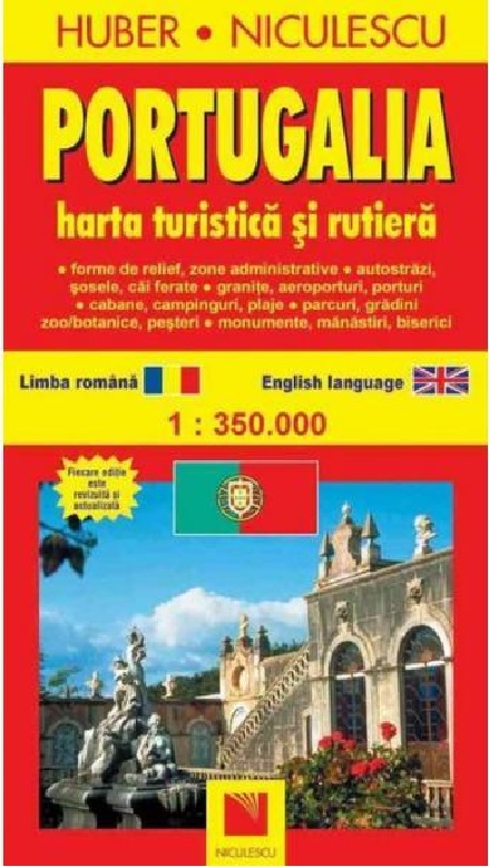 Portugalia. Harta turistica si rutiera | carturesti.ro