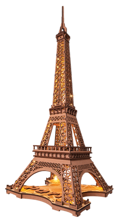 Puzzle 3D - Noaptea peste Turnul Eiffel | Robotime - 1