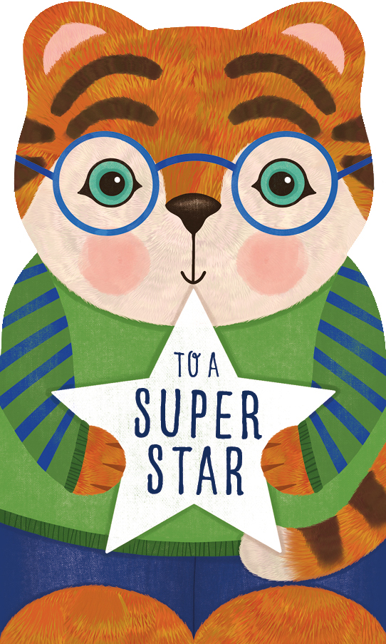 Felicitare - Super Star Tiger | The Art File