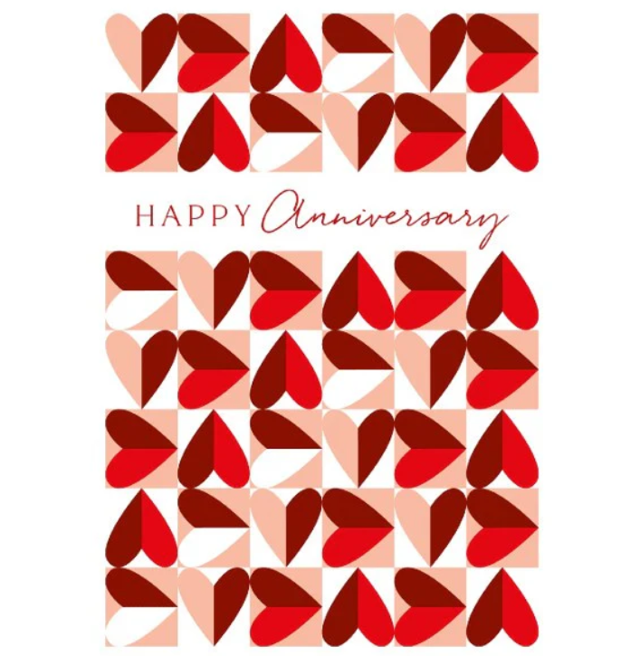 Felicitare - Happy Anniversary Hearts