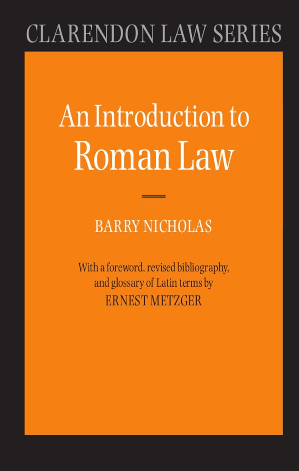 An Introduction to Roman Law | Barry Nicholas