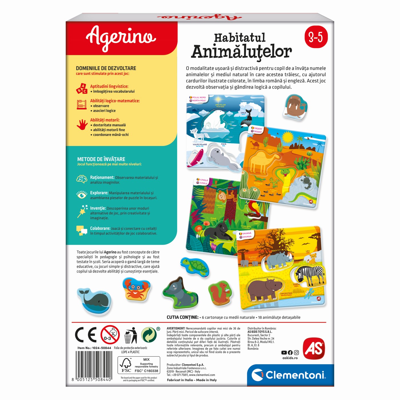 Jucarie educativa - Agerino habitatul animalutelor | Clementoni - 4 | YEO