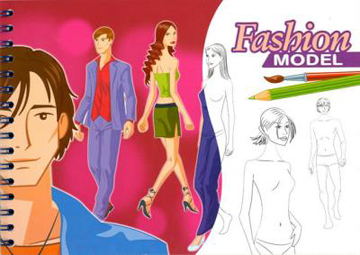 Fashion Model - Colouring Book |