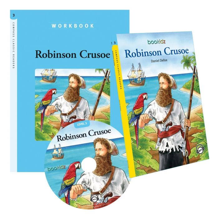 Caiete de lucru - Robinson Crusoe, Daniel Defoe, Compass Classic Readers, Nivelul 3 |