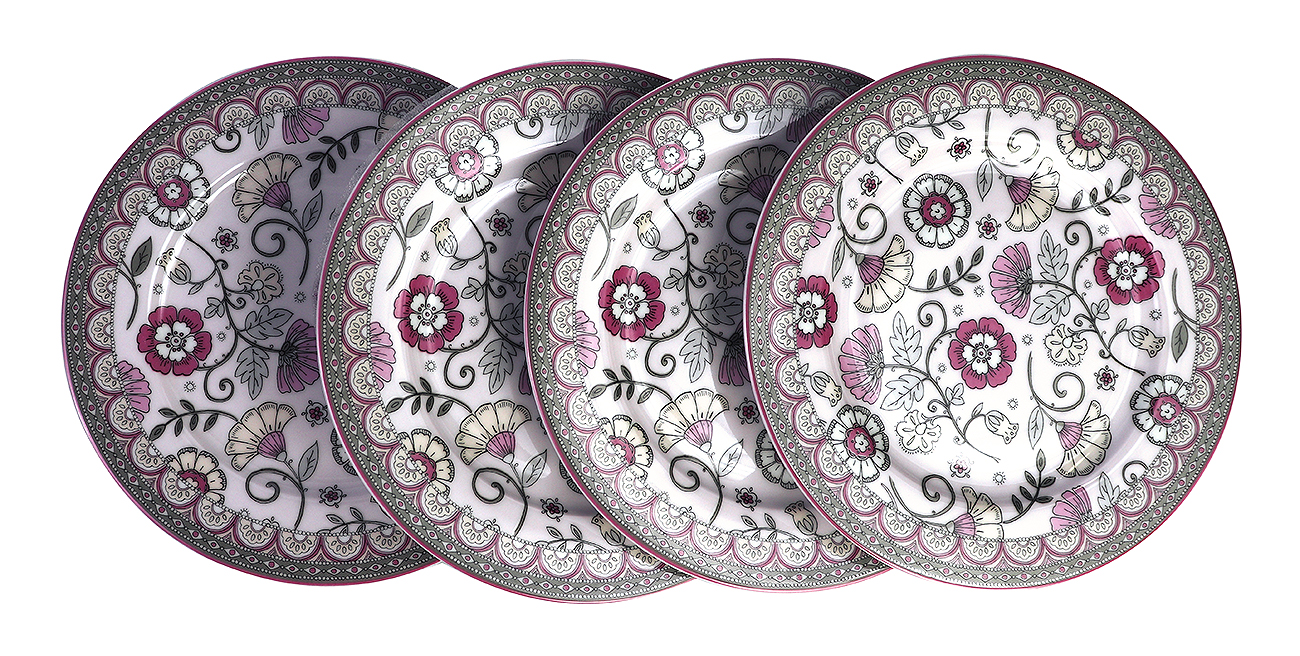 Set 4 farfurii - Kalamkari Pink | Nuova R2S - 2 | YEO