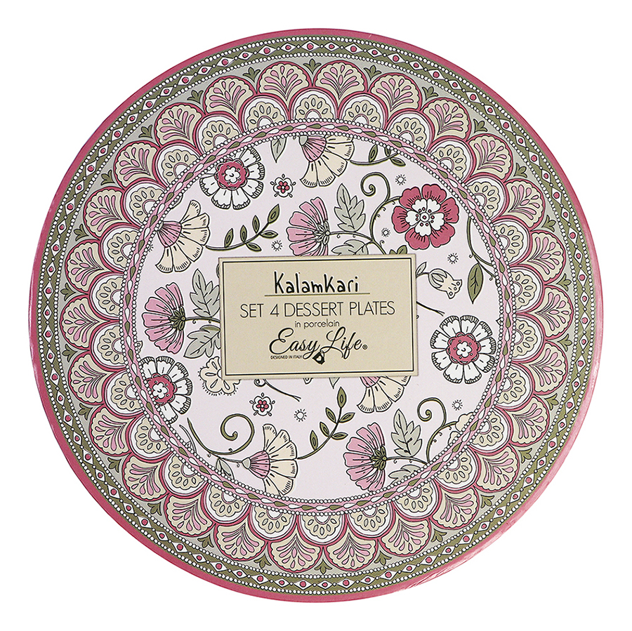 Set 4 farfurii - Kalamkari Pink | Nuova R2S - 1 | YEO