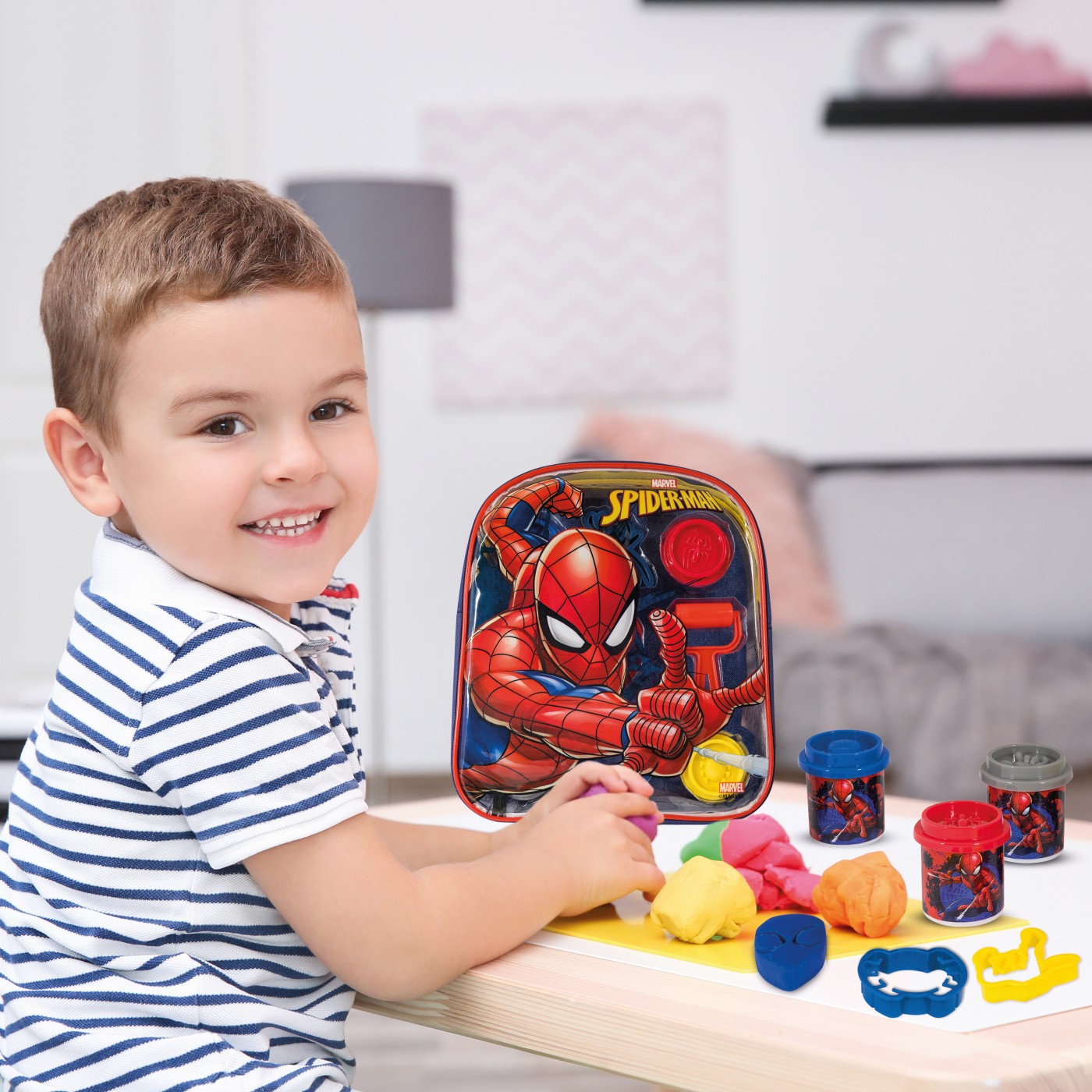 Set 4 borcanase plastilina si accesorii - Gentuta Spider-Man | As - 1 | YEO