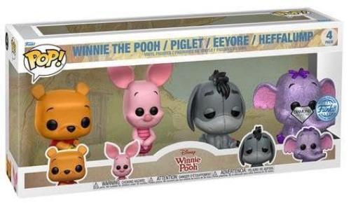 Set 4 figurine - Pop! Disney - Winnie The Pooh - Winnie The Pooh / Piglet / Eeyore / Heffalump Diamond