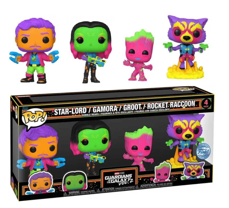 Set figurine - Pop! Movie - Guardians of the Galaxy - Volume 2 Blacklight | Funko