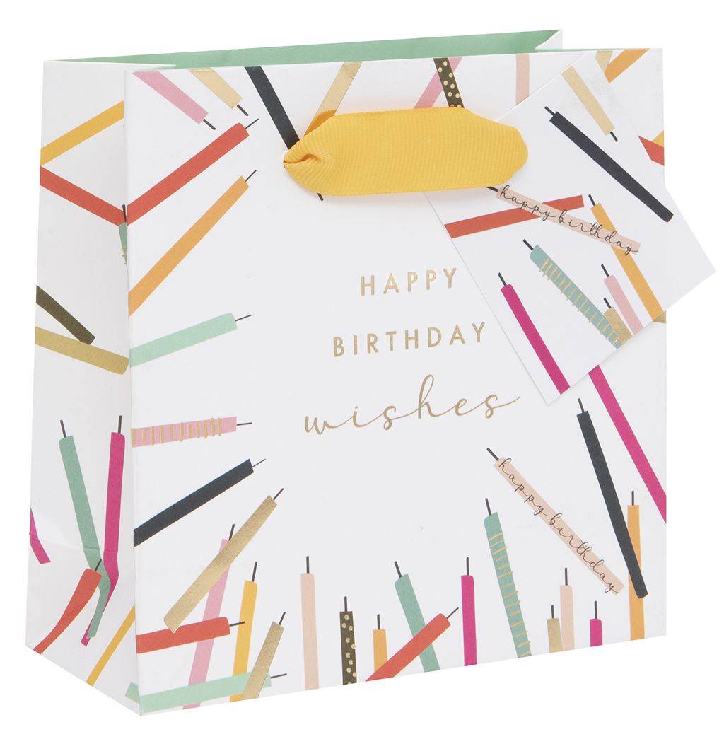 Punga cadou - Tom Candles - Happy Birthday Wishes - Small | Glick