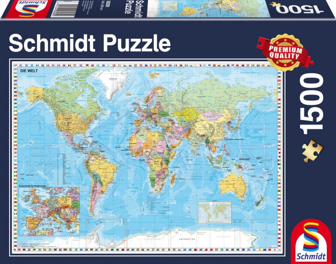 Puzzle 1500 piese - The World | Schmidt - 1 | YEO