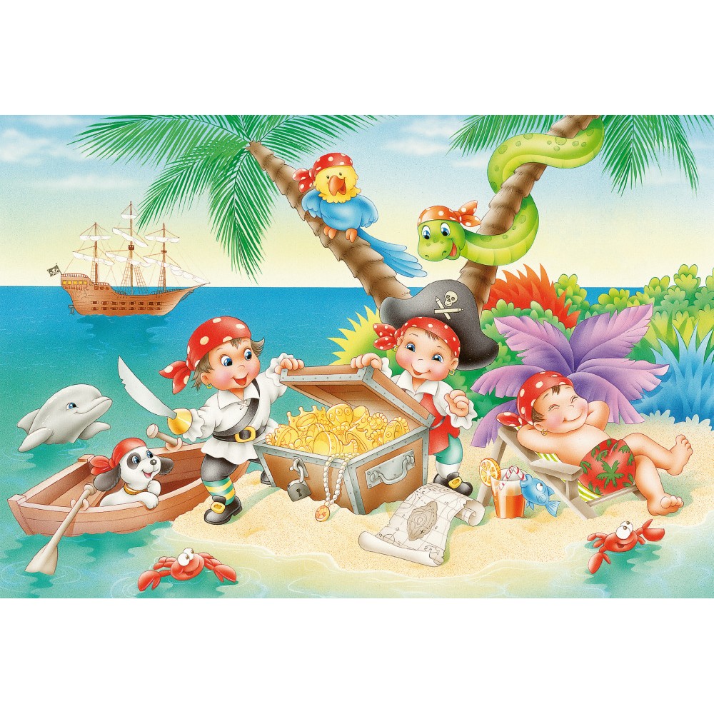 Puzzle 3 x 48 piese - Gang of Pirates | Schmidt