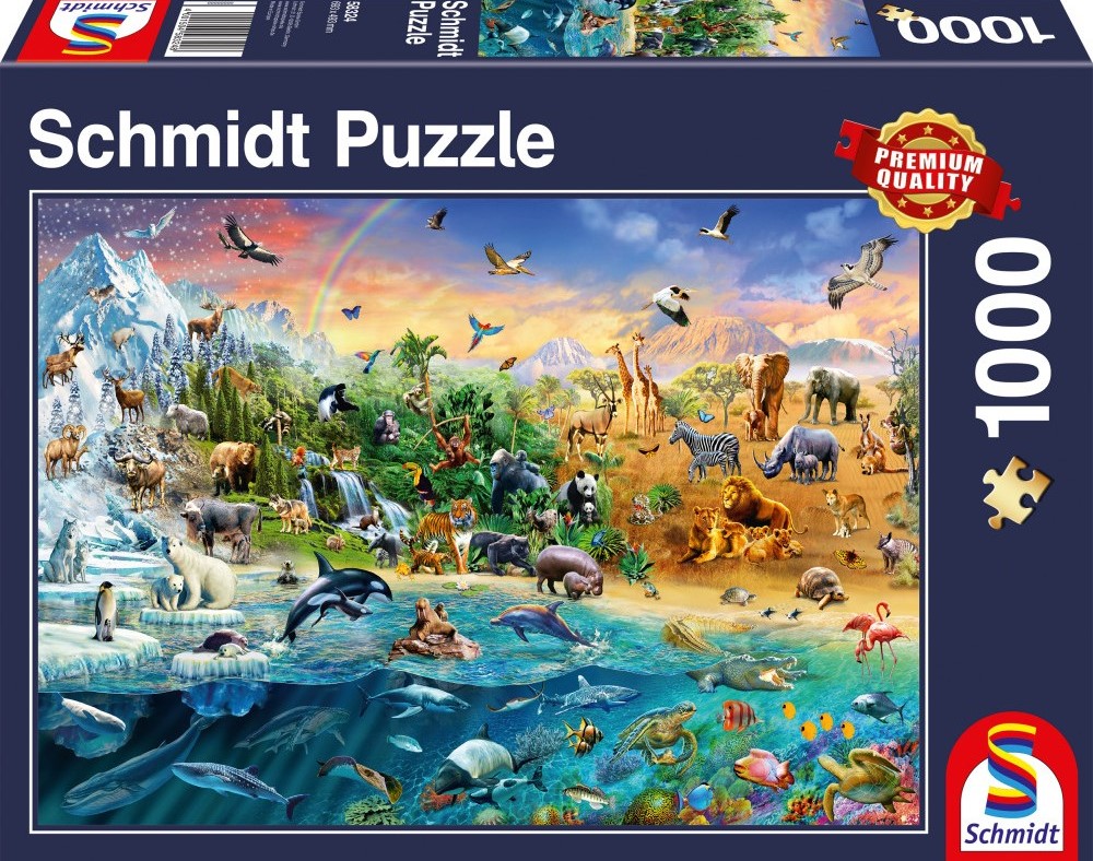 Puzzle 1000 piese - Animal Kingdom | Schmidt - 1 | YEO