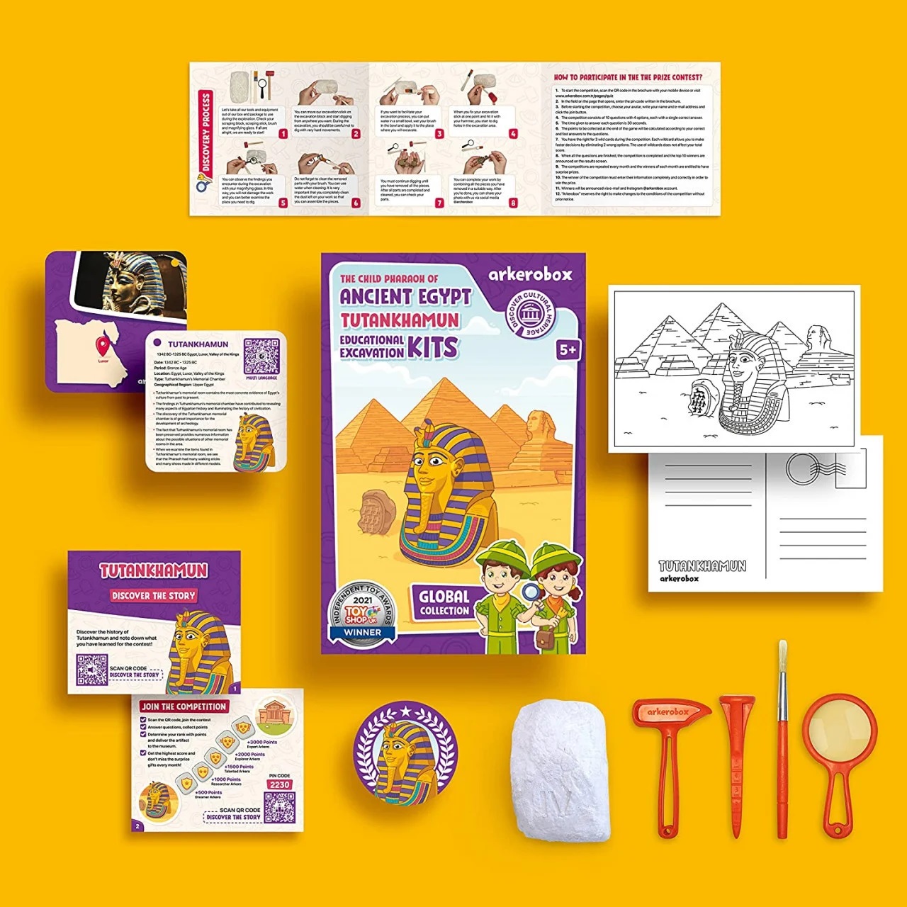 Set educativ - Egiptul antic - Tutankhamon | Arkerobox - 3 | YEO