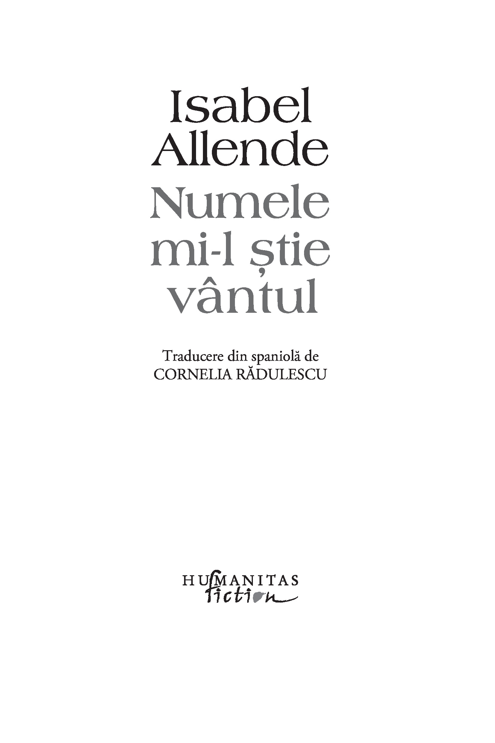 Numele mi-l stie vantul | Isabel Allende - 1 | YEO