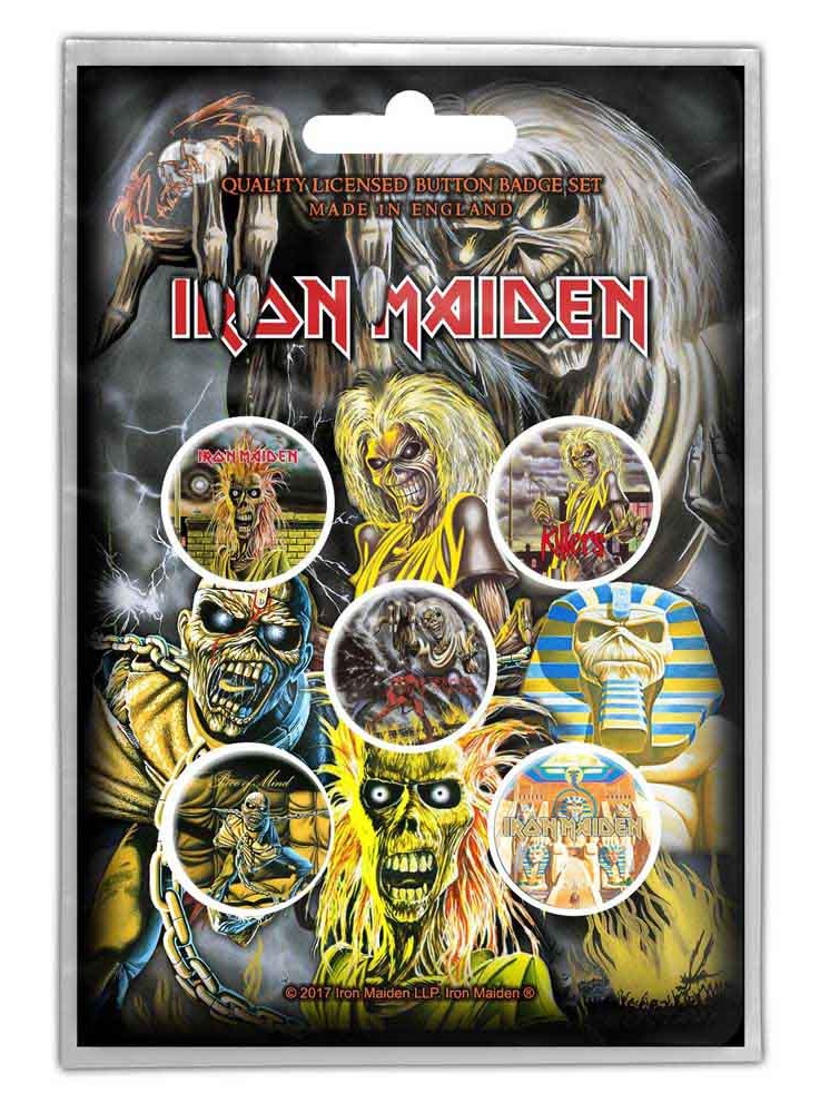 Set 5 insigne - Iron Maiden - Early Albums