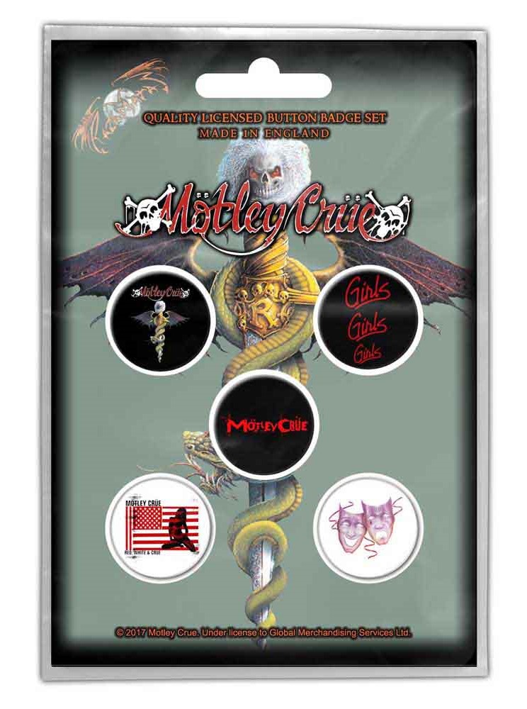 Set 5 insigne - Motley Crue - Dr. Feelgood | Rock Off
