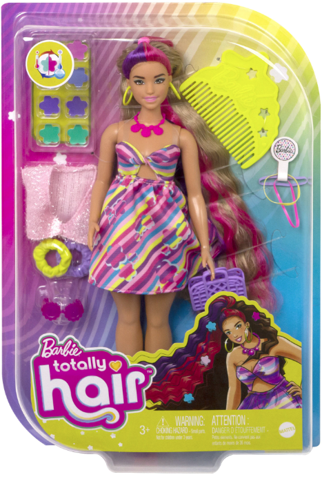 Papusa - Barbie Totally Hair - Papusa Barbie satena | Mattel