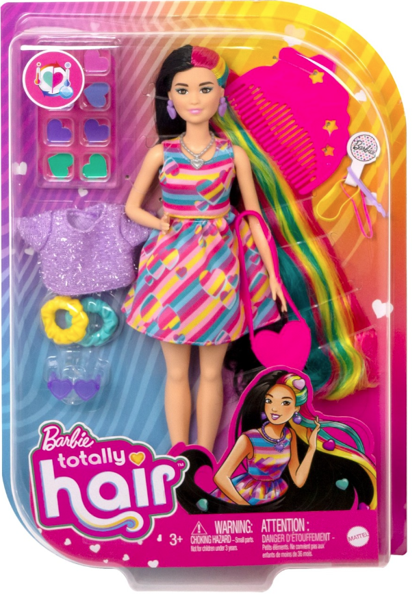 Papusa - Barbie Totally Hair - Papusa Barbie Bruneta | Mattel