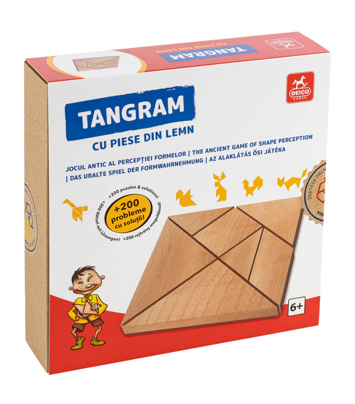 Joc educativ - Tangram cu piese din lemn | Deico Games - 3 | YEO