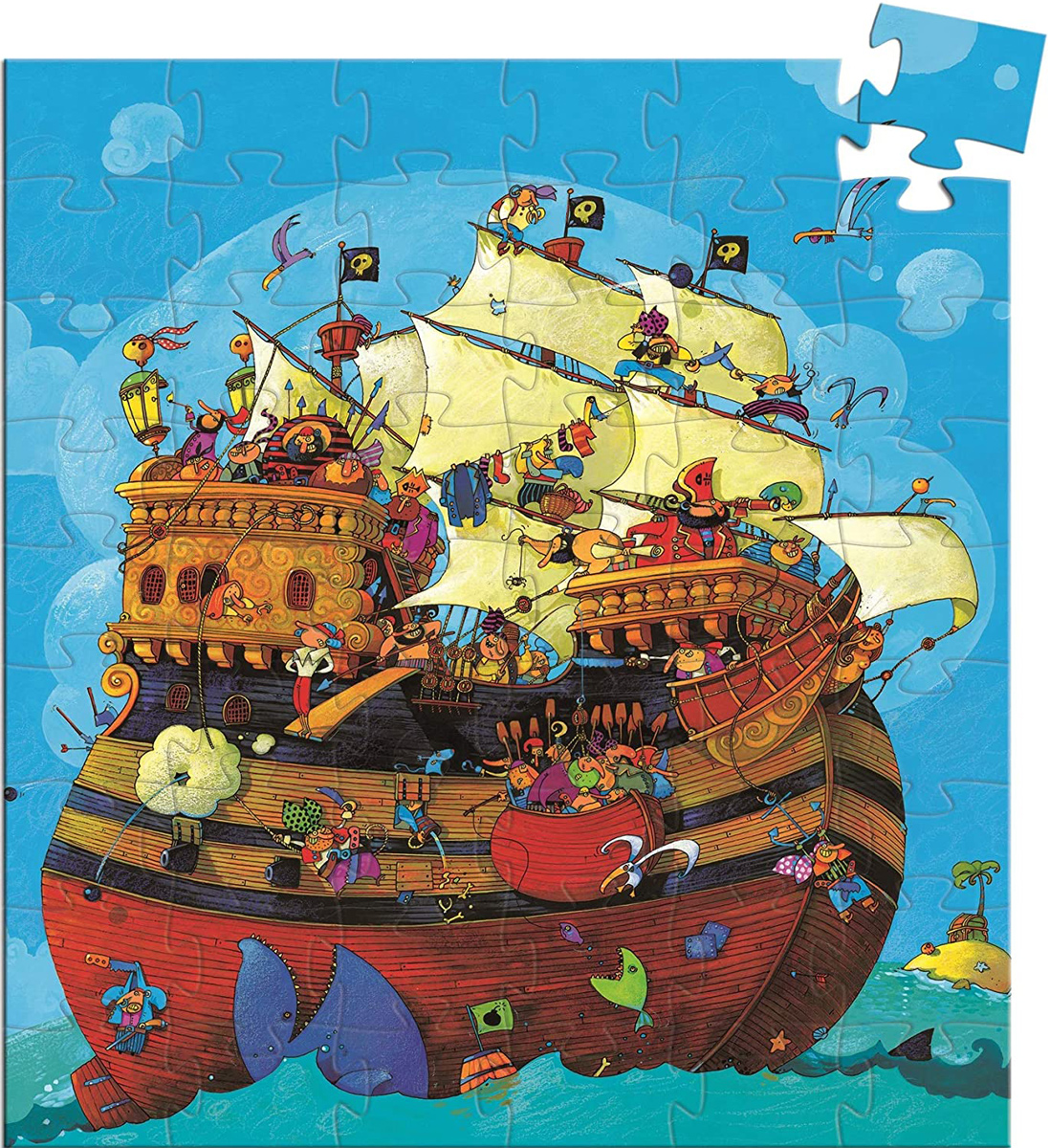 Puzzle 54 piese - Corabia Barbarossa | Djeco - 1