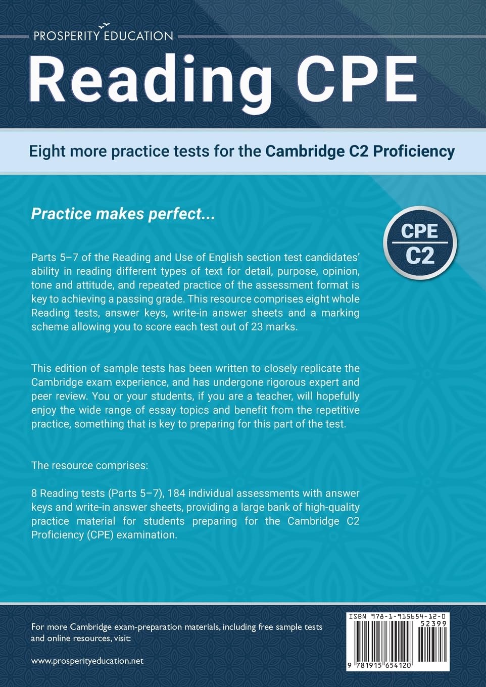 Reading CPE: Eight More Practice Tests for the Cambridge C2 Proficiency |