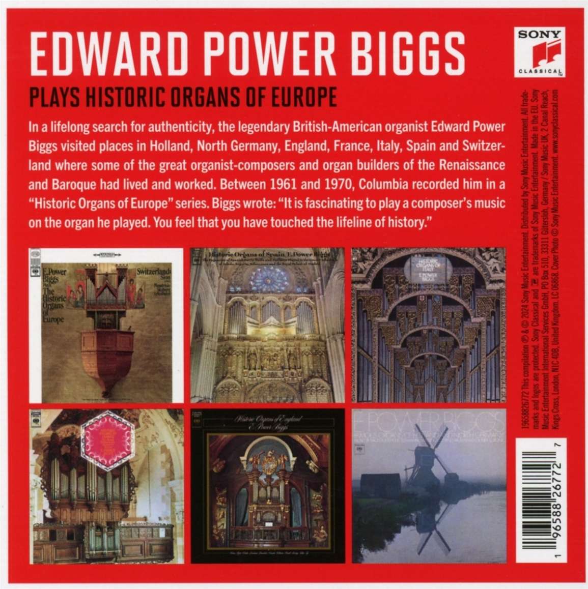 Edward Power Biggs Plays Historic Organs Of Europe | Edward Power Biggs - 1 | YEO