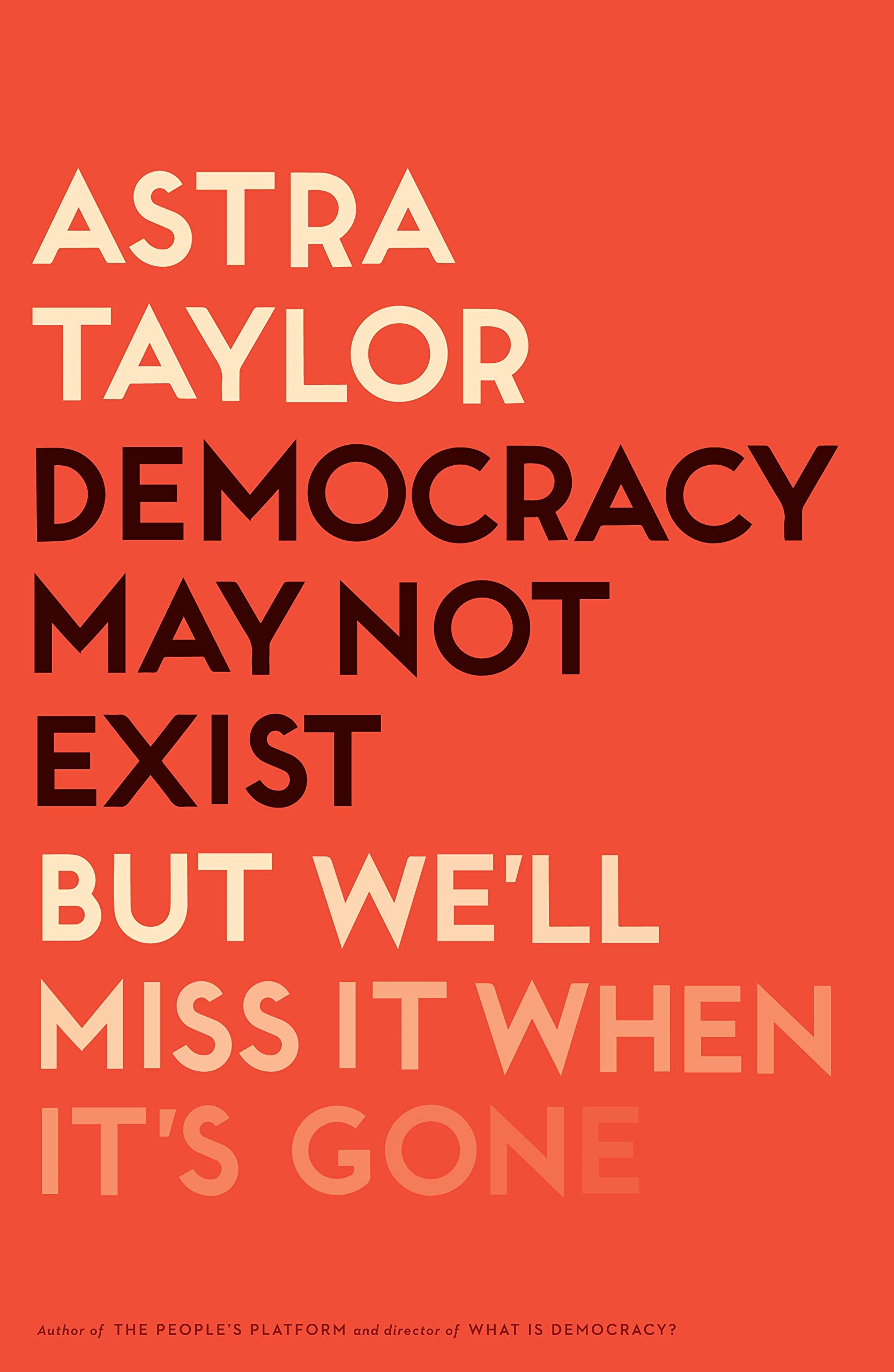 Democracy May Not Exist, but We\'ll Miss It When It\'s Gone | Astra Taylor