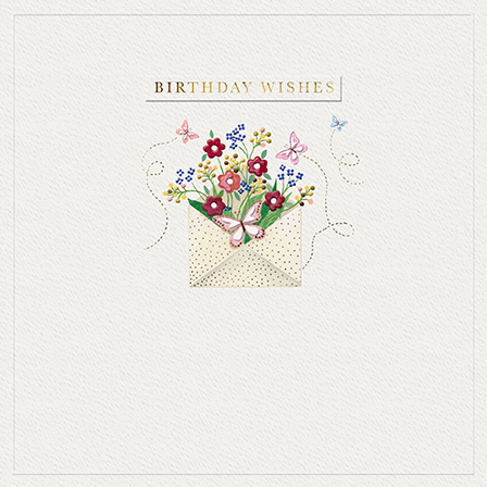 Felicitare - Envelope with Flowers & Butterfly | The Great British Card Company