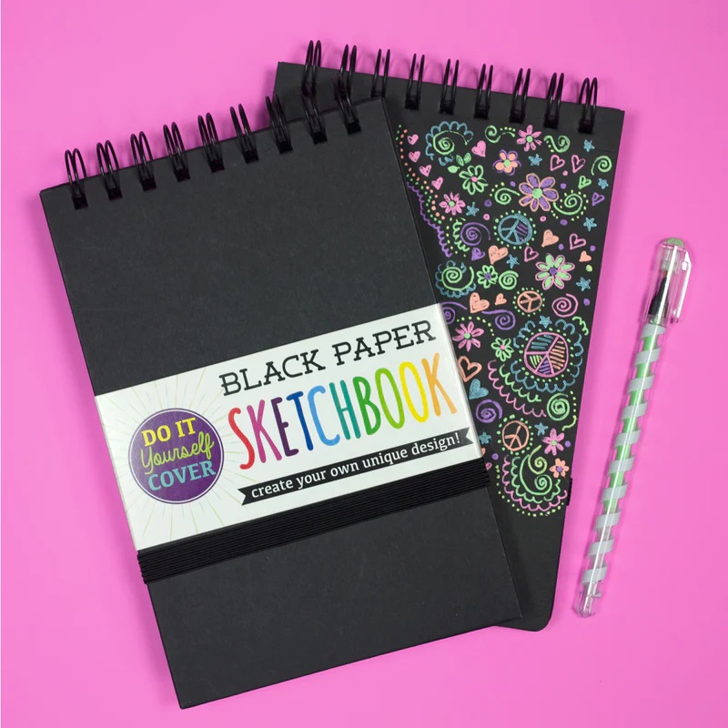 Carnet schite A4 - Black DIY Cover Sketchbook | Ooly - 1 | YEO