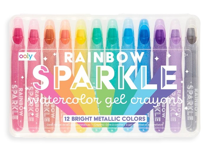 Set 12 creioane colorate cu gel si sclipici acuarela - Rainbow Sparkle | Ooly - 7 | YEO