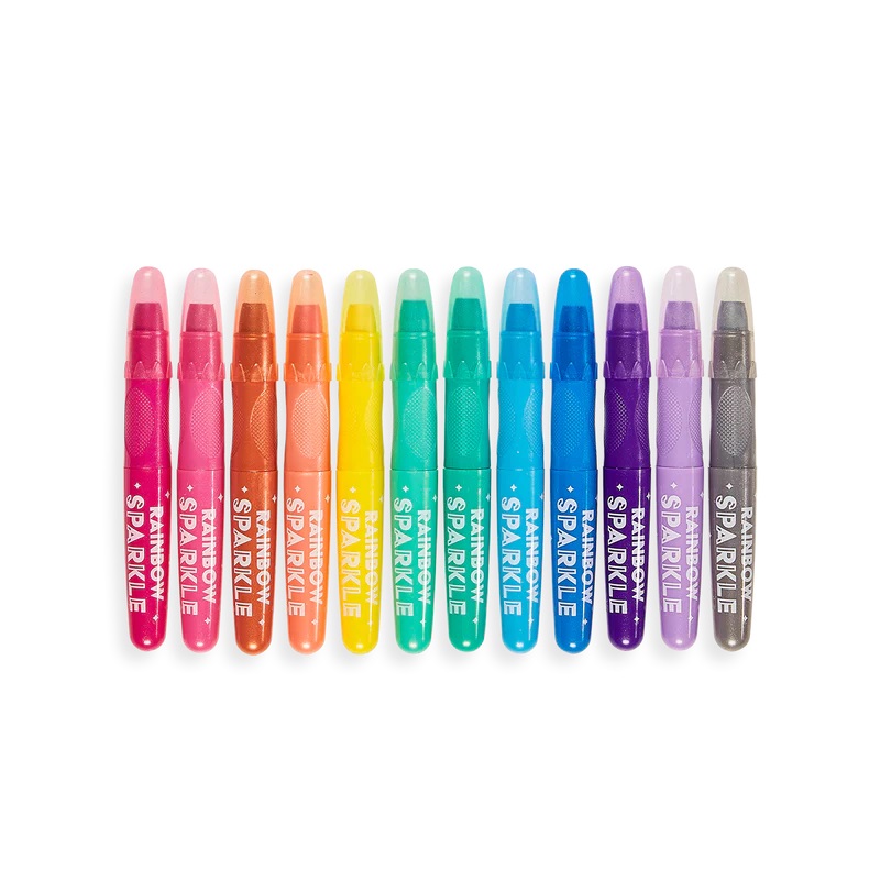 Set 12 creioane colorate cu gel si sclipici acuarela - Rainbow Sparkle | Ooly - 1 | YEO