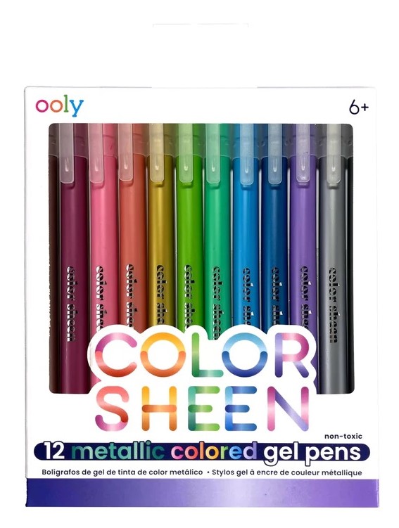 Set 12 pixuri cu gel colorate metalice - Color Sheen | Ooly - 4 | YEO