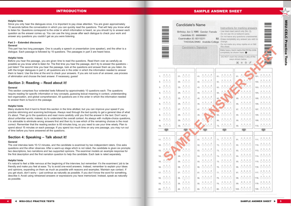 MSU-CELC B2 Practice Tests Student Book | Sarah Yu - 1 | YEO