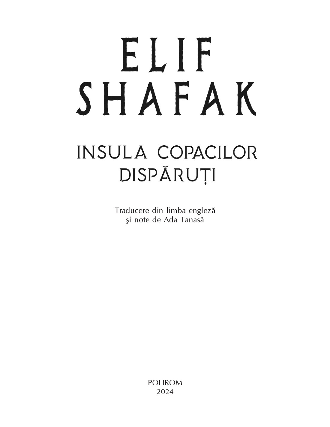 Insula copacilor disparuti | Elif Shafak - 1 | YEO