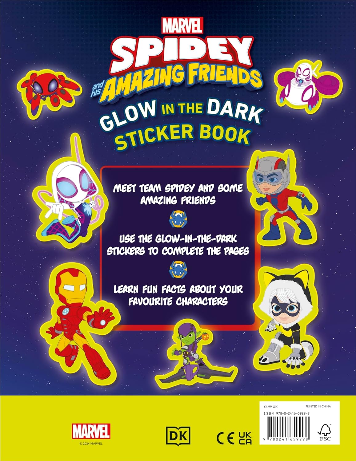 Spidey and His Amazing Friends: Glow in the Dark Sticker Book