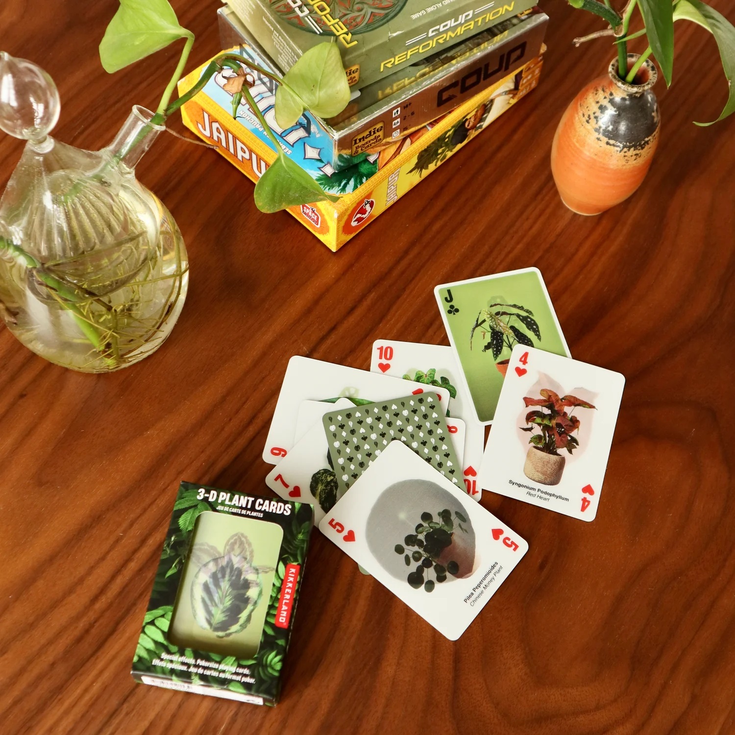 Carti de joc - 3D Plant Cards | Kikkerland - 2 | YEO