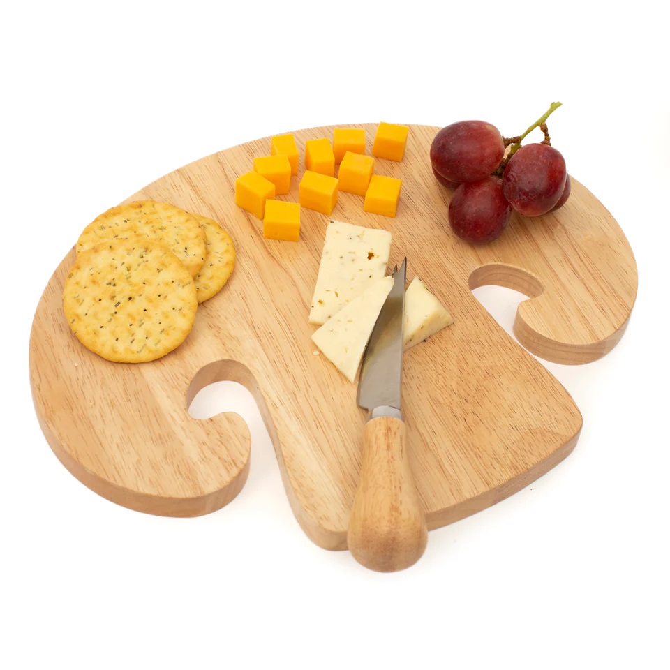 Platou lemn cu cutit - Mushroom Cutting Board & Knife | Kikkerland - 1 | YEO